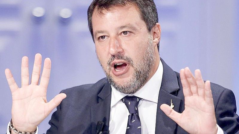 Italiens Ex-Innenminister Matteo Salvini muss sich vor Gericht verantworten. Foto: Roberto Monaldo/LaPresse via ZUMA Press/dpa