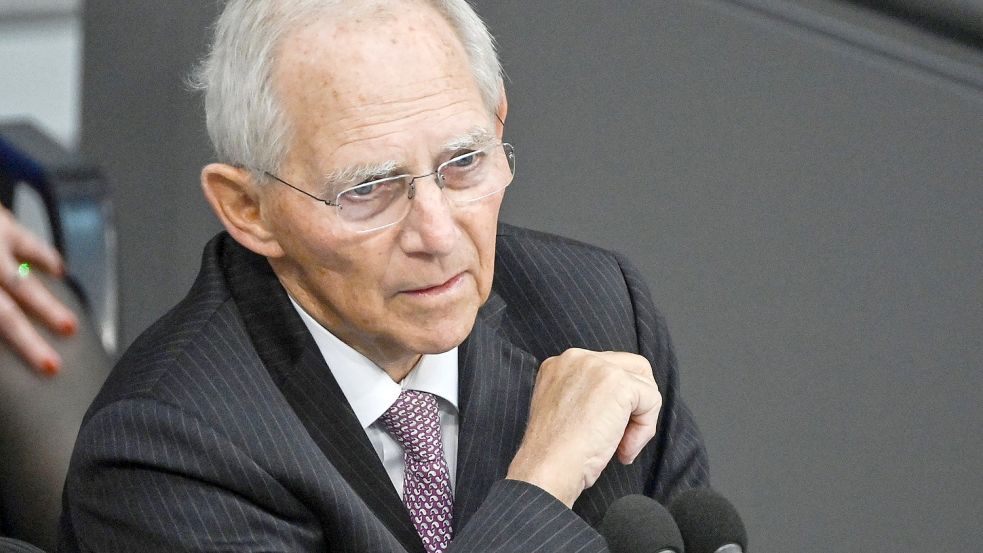 Das letzte Mal auf dem Platz des Bundestagspräsidenten: Wolfgang Schäuble (CDU) Foto: AFP