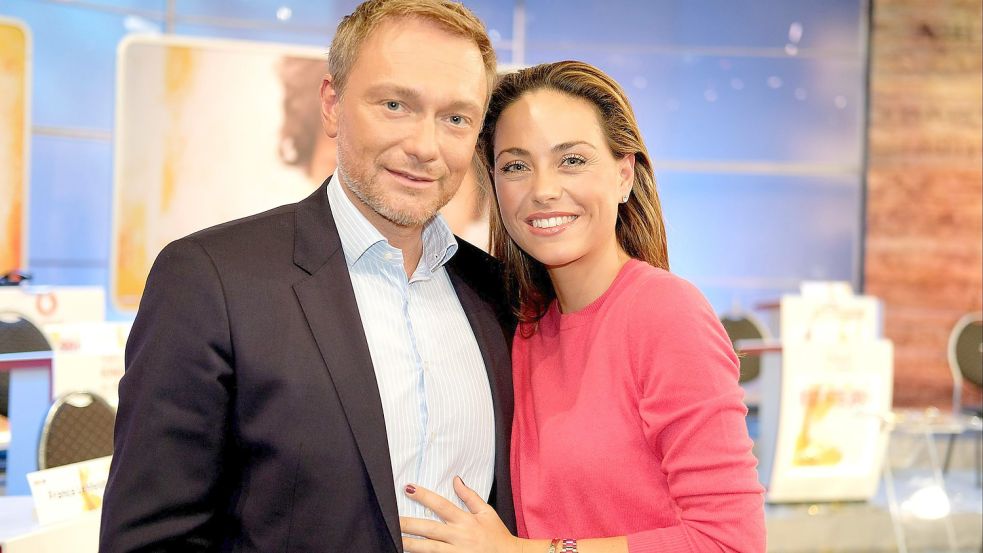 Christian Lindner und Franca Lehfeldt bei einer Veranstaltung 2019: Das Paar hat sich verlobt. Foto: imago images/APress