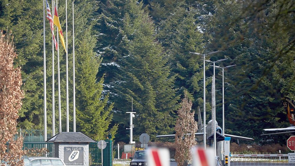 Luftwaffenstützpunkt der Bundeswehr im rheinland-pfälzischen Büchel: Hier lagern Atomwaffen der US-amerikanischen Streitkräfte. Foto: Frey/dpa