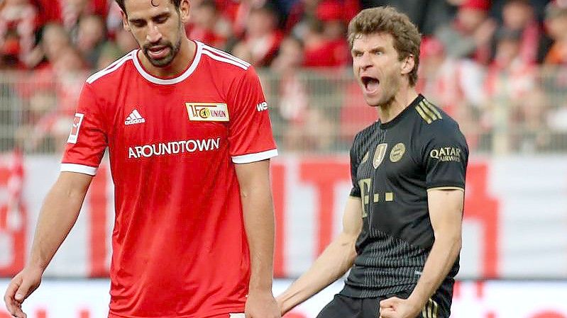 Treffsicheres Bayern-Urgestein: Thomas Müller traf bei Union Berlin. Foto: Andreas Gora/dpa