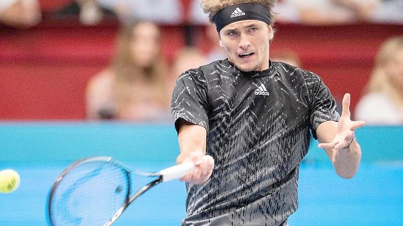 Alexander Zverev gewann im Finale von Wien gegen Frances Tiafoe. Foto: Georg Hochmuth/APA/dpa