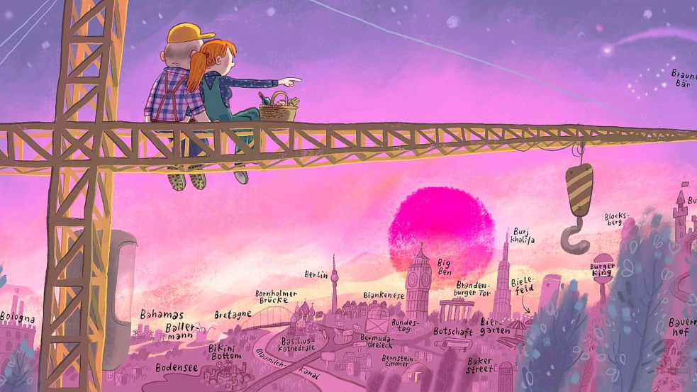 Traum in Rosa: Stammt diese Baustelle nun aus Mawils Jungsbuch oder aus dem Comic „für Mädchen“? Foto: Mawil