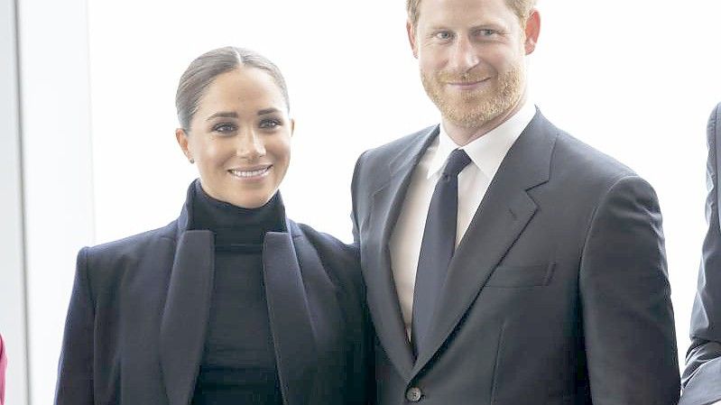 Herzogin Meghan und ihr Ehemann Prinz Harry im One World Trade Center in New York. Foto: Taidgh Barron/ZUMA Press Wire/dpa