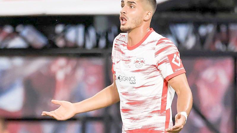 Stürmer André Silva steht in der Leipziger Startelf. Foto: Jan Woitas/dpa-Zentralbild/dpa