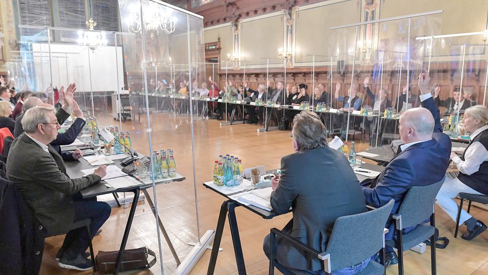 Einstimmigkeit herrschte am Dienstagabend meistens bei der konstituierenden Sitzung des Stadtrats Leer. Foto: Ortgies