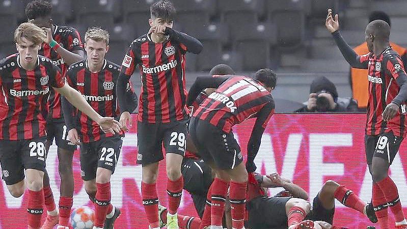 Leverkusen kam im Auswärtsspiel bei der Hertha zum späten Ausgleich. Foto: Andreas Gora/dpa