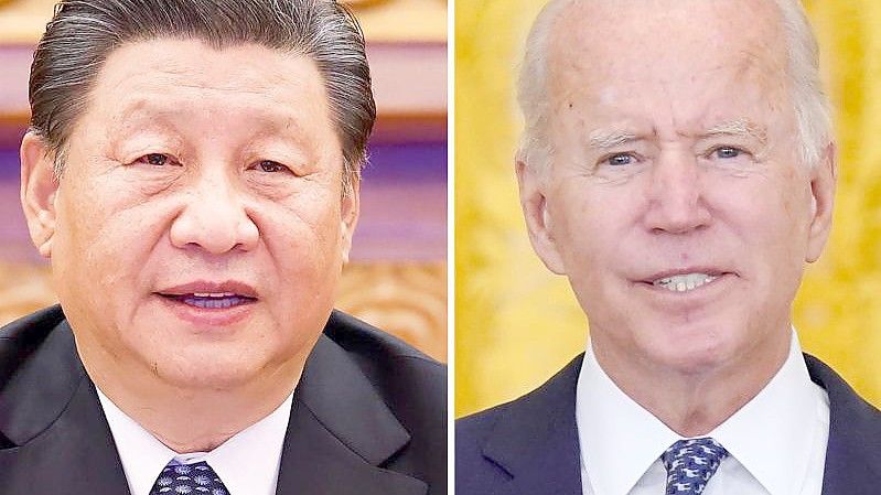Chinas Staatschef Xi Jinping (l.) und US-Präsident Joe Biden. Foto: Huang Jingwen/Evan Vucci/XinHua/AP/dpa