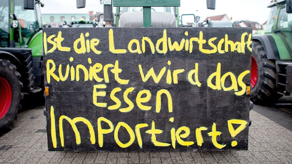 Landwirte protestieren immer wieder auch gegen die Preispolitik des Lebensmittelhandels. Foto:Dittrich/DPA