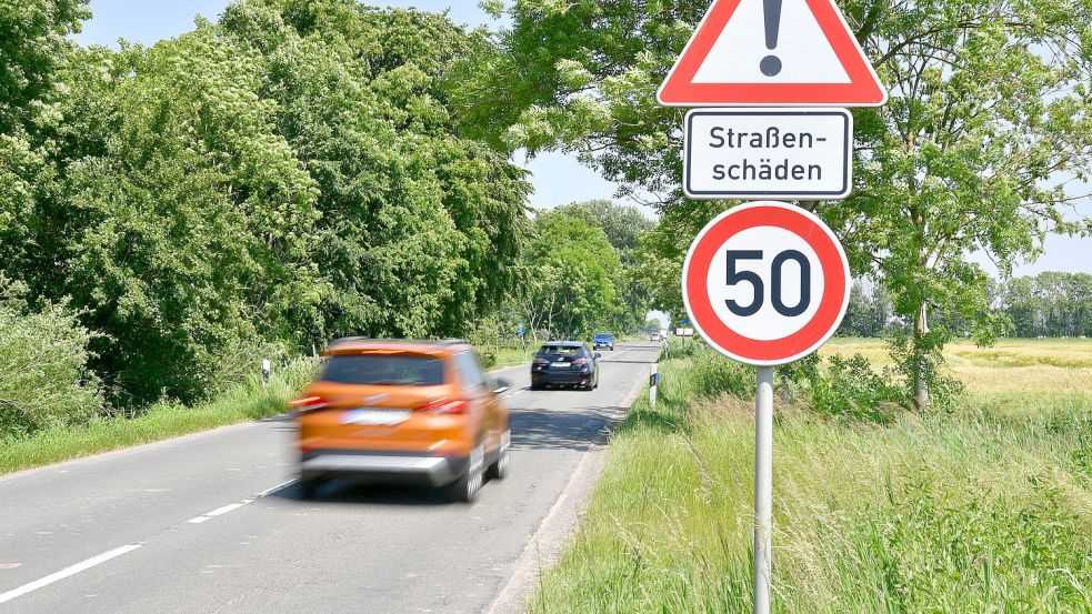 An einem Abschnitt der Schoonorther Straße könnte in Zukunft womöglich ein Bürgerradweg entstehen. Archivfoto: Wagenaar