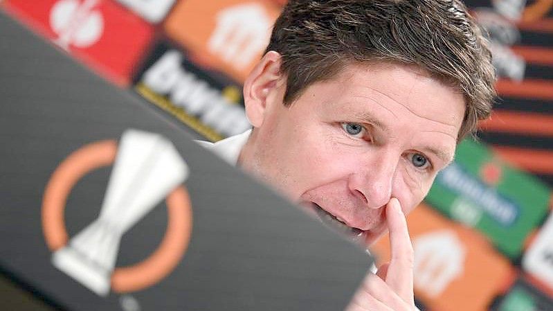 Will mit Eintracht Frankfurt den Einzug ins Achtelfinale der Europa League klarmachen: Cheftrainer Oliver Glasner. Foto: Arne Dedert/dpa