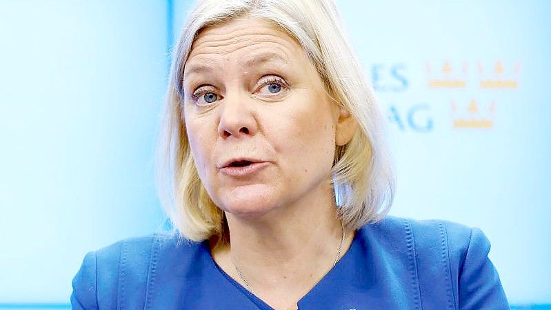Magdalena Andersson will sich erneut für das Amt der Ministerpräsidentin zur Wahl stellen. Foto: Fredrik Persson/TT News Agency/AP/dpa