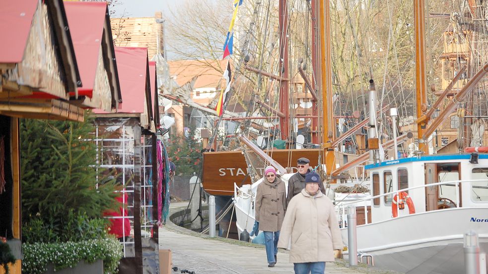 Eine Zeit lang standen ab 2010 Buden auf der sanierten Delftpromenade. Foto: Archiv