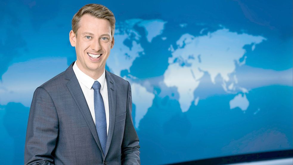 Andre Schünke übernahm spontan die Tagesschau um 20 Uhr. Foto: dpa/NDR/Thorsten Jander