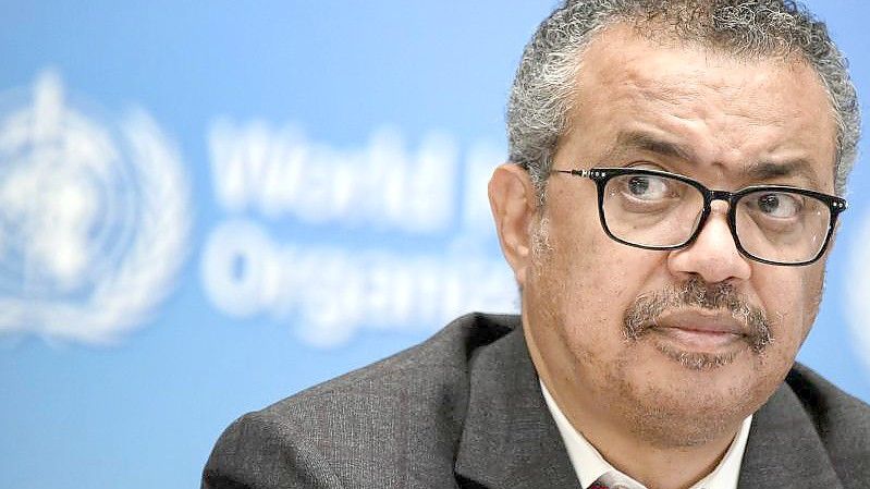 Tedros Adhanom Ghebreyesus, Generaldirektor der Weltgesundheitsorganisation (WHO). Foto: Fabrice Coffrini/KEYSTONE/AFP POOL/dpa