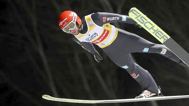 Das deutsche Team um Markus Eisenbichler landete in Wisla auf dem zweiten Platz. Foto: Grzegorz Momot/PAP/dpa