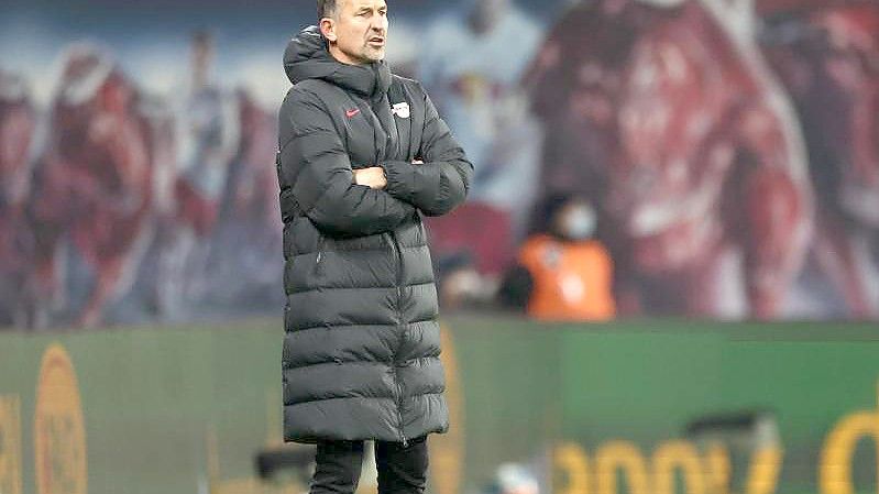Hat eine ausgezeichnete Bilanz in der Königsklasse: Leipzigs Trainer Achim Beierlorzer. Foto: Jan Woitas/dpa