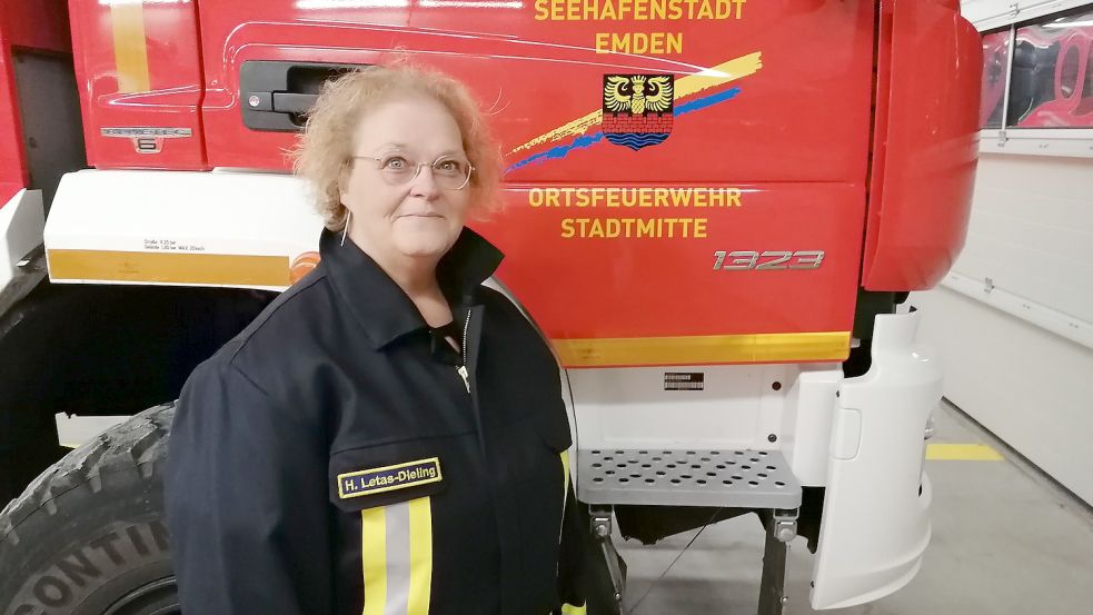 Helma Letas-Dieling leitet die Kinderfeuerwehr Emden-Stadtmitte. Foto: privat