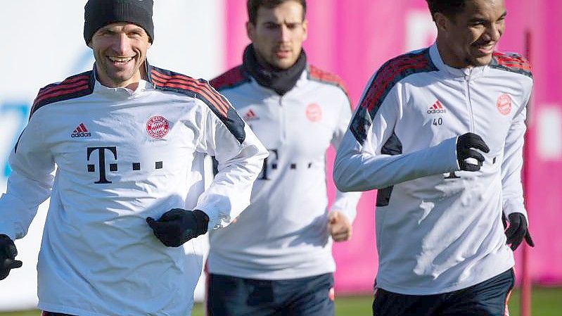 Können in der Champions League den sechsten Sieg im sechsten Gruppenspiel holen: Abschlusstraining beim FC Bayern. Foto: Sven Hoppe/dpa