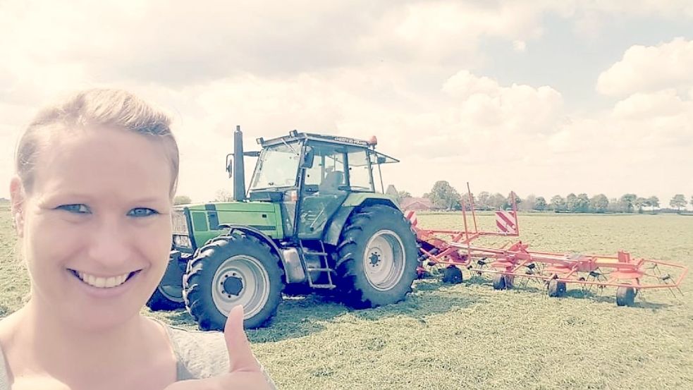 Andrea Bunjes half auch auf dem Bauernhof schon mal tatkräftig mit.