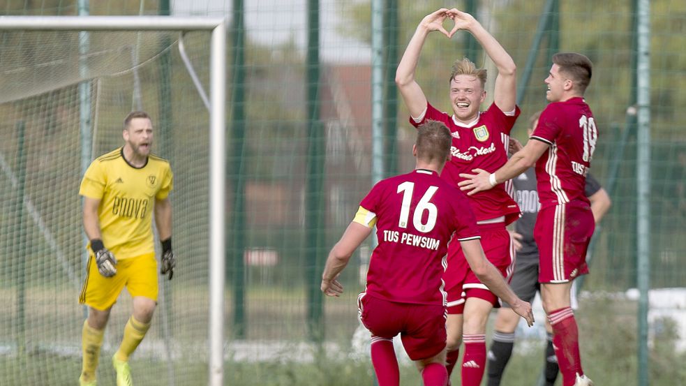 Der TuS Pewsum gilt als offensivstarkes Team in der Bezirksliga. In der B-Staffel hat es mit 35 Treffern die meisten Tore aller Mannschaften erzielt. Foto: Doden