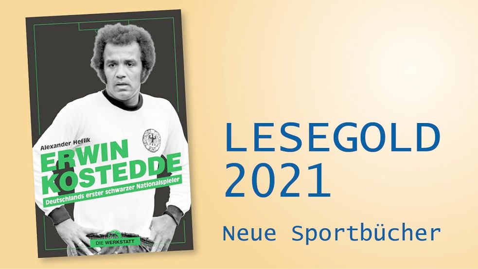 Lesegold 2021: Das Buch über Erwin Kosteddes Leben. Foto: Grafik: NOZ Medien/Hente