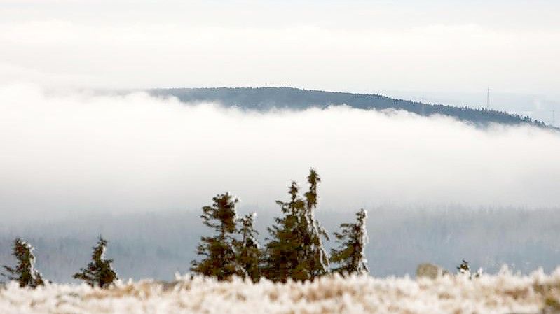 In den kommenden Tagen bleibt es auf dem Brocken winterlich kühl mit einigen Schneeschauern. Foto: Matthias Bein/dpa-Zentralbild/dpa