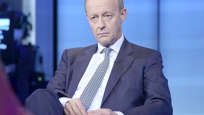 Friedrich Merz bei einer Fernsehaufzeichnung MittE des Monats. Foto: Michael Sohn/ AP Pool/dpa