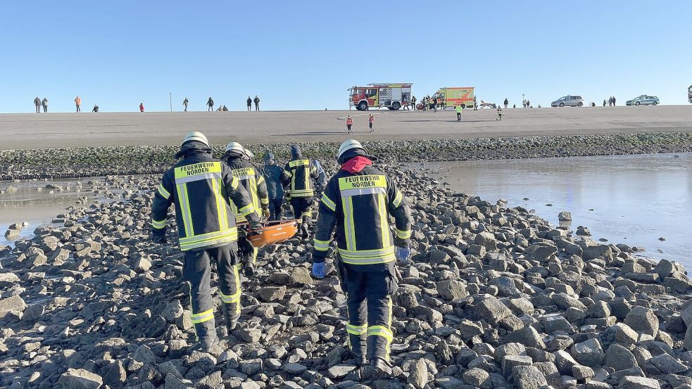 Die Freiwillige Feuerwehr Norden war an diesem Sonnabend in Norddeich im Einsatz. Foto: Feuerwehr