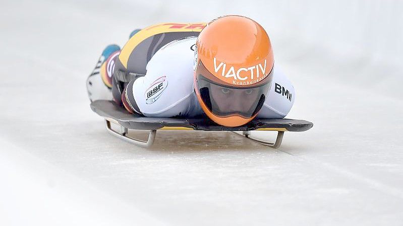Beim Skeleton-Weltcup im lettischen Sigulda kam Tina Hermann als beste Deutsche auf Rang sechs. Foto: Caroline Seidel/dpa