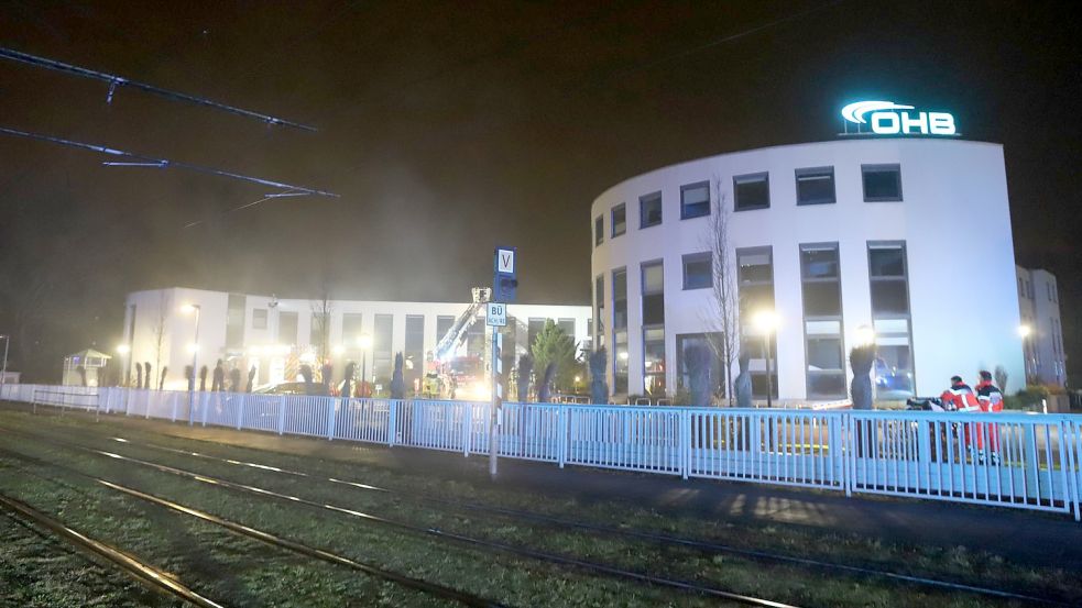 Gebrannt hat es bei einem Raumfahrtkonzern in Bremen. Foto: NWM-TV