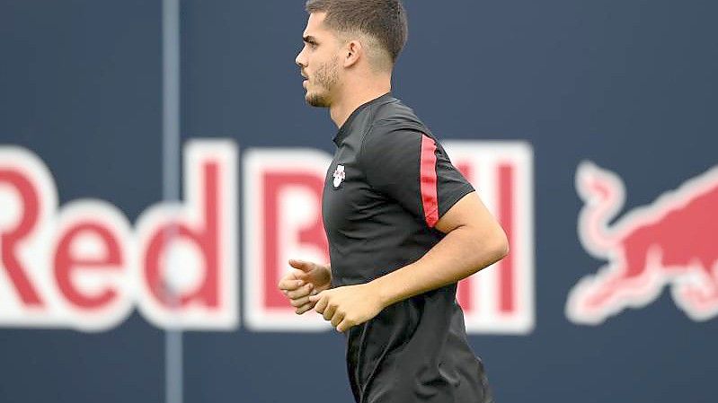 Kehrt wieder ins Training bei RB Leipzig zurück: André Silva. Foto: Hendrik Schmidt/dpa-Zentralbild/ZB