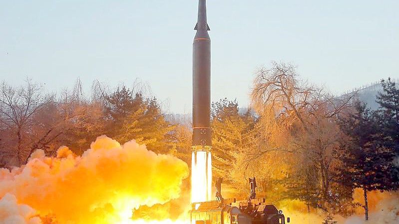 Testabschuss einer Hyperschall-Rakete in Nordkorea. Foto: KCNA/dpa