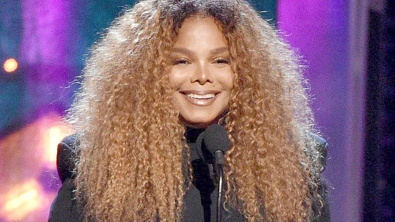 Janet Jackson bei der Einweihungszeremonie der Rock & Roll Hall of Fame in New York 2019. Foto: Evan Agostini/Invision/AP/dpa
