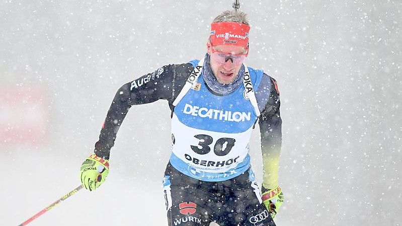 Wegen Corona-Infektion: Johannes Kühn verpasst Biathlon-Weltcup in Ruhpolding. Foto: Hendrik Schmidt/dpa-Zentralbild/dpa