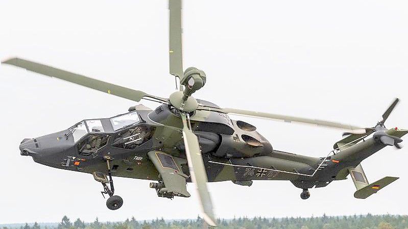 Ein Kampfhubschrauber der Bundeswehr vom Typ Tiger. Foto: Philipp Schulze/dpa