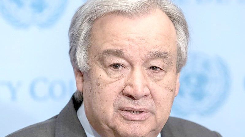 UN-Generalsekretär António Guterres beabsichtigt „ohne politische Dimension“ bei der Eröffnungsfeier anwesend zu sein. Foto: Mark Garten/UN/dpa