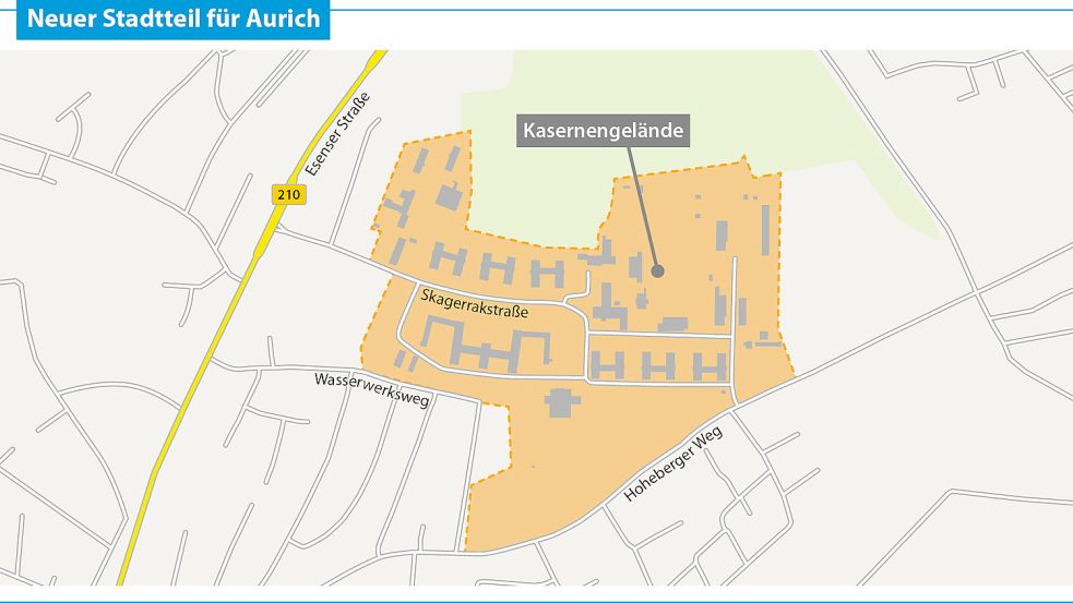 Auf dem Kasernengelände soll ein neuer Stadtteil entstehen.