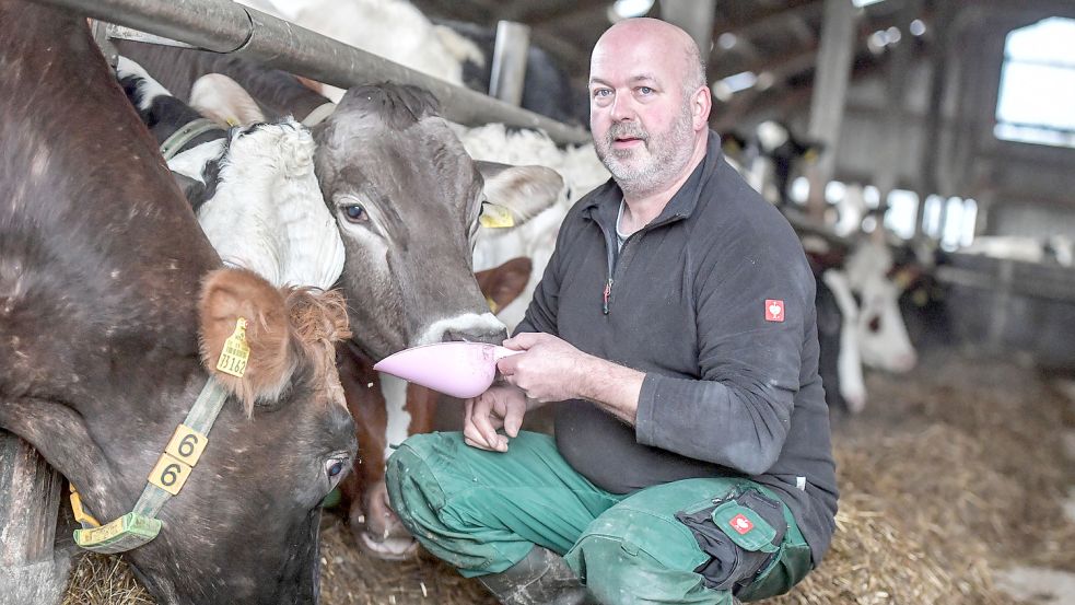 Hartwig Frühling, Milchviehhalter aus Wiesmoor, war einer der Gesprächspartner in der Umfrage zur Stimmung in der Landwirtschaft. Foto: Ortgies