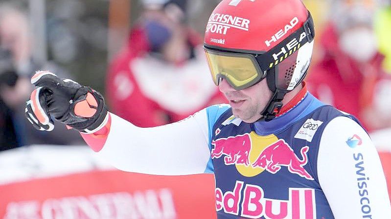 Der Schweizer Beat Feuz legte auf der Streif eine starke Abfahrt hin. Foto: Georg Hochmuth/APA/dpa