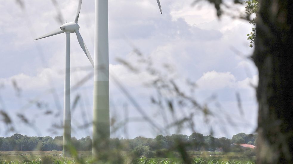 Sechs Windkraftanlagen stehen bereits im Windpark Detern-Süd. Zwei weitere Anlagen werden jetzt errichtet, um Ökostrom zu erzeugen. Foto: Ortgies/Archiv