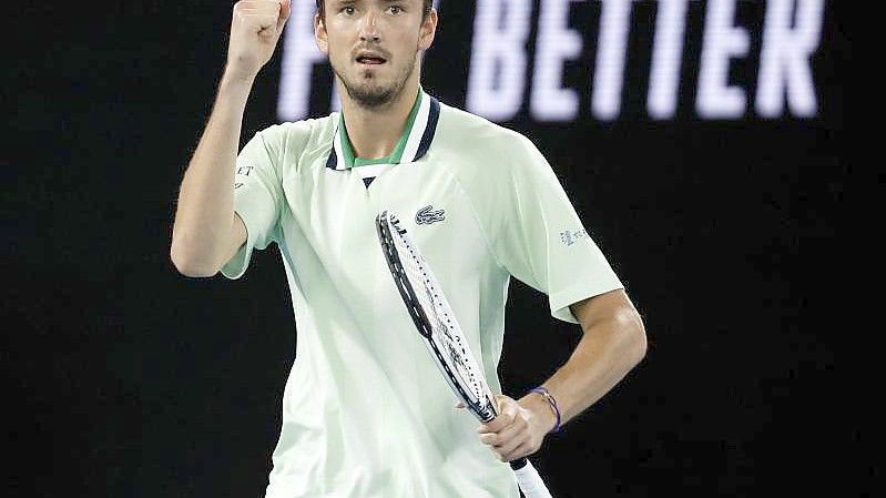 Der Gegner von Rafael Nadal im Finale der Australian Open: Daniil Medwedew. Foto: Hamish Blair/AP/dpa