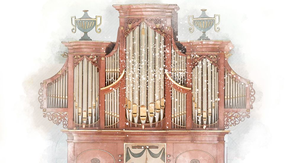 1818/1819 wurde die Orgel in Detern erbaut. Foto/Grafik: Ortgies/Will