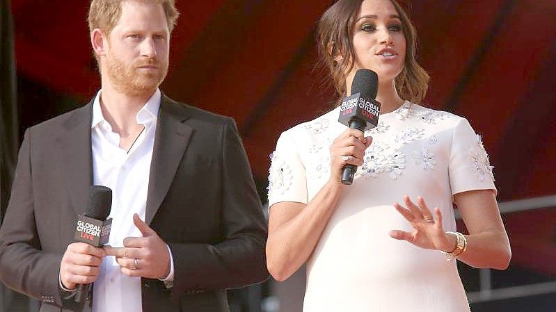 Prinz Harry und Herzogin Meghan beim Global Citizen Live-Konzert 2021 im Central Park. Foto: Sonia Moskowitz Gordon/ZUMA Press Wire/dpa