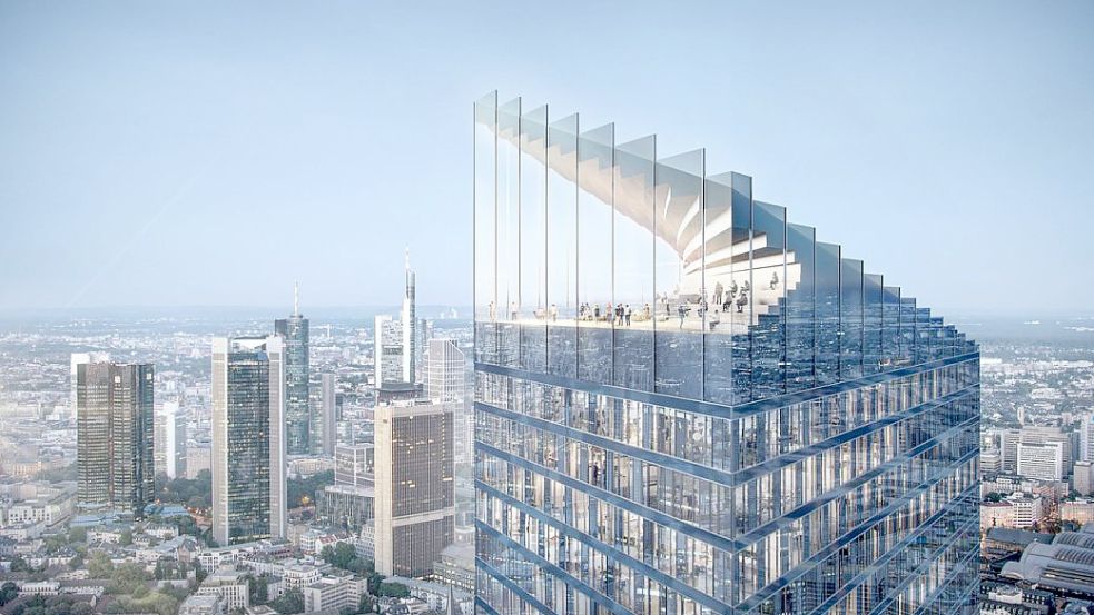 So soll der „Millenium Tower“ frühestens 2030 in Frankfurt aussehen. Foto: CA Immo
