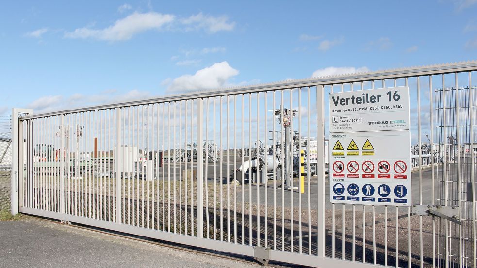 Am Verteiler 16 auf dem Kavernenfeld Etzel soll die Wasserstoff-Speicherung erforscht werden. Foto: Oltmanns