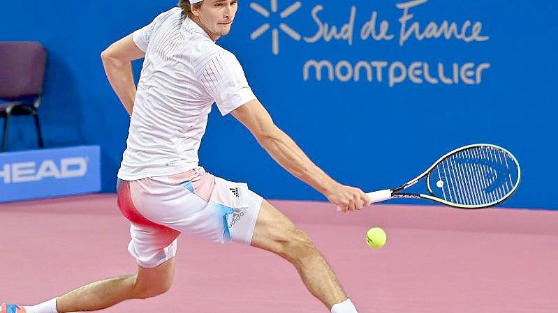 Gewann sein Achtelfinalmatch gegen den Amerikaner Mackenzie McDonald: Alexander Zverev. Foto: Pascal Guyot/AFP/dpa