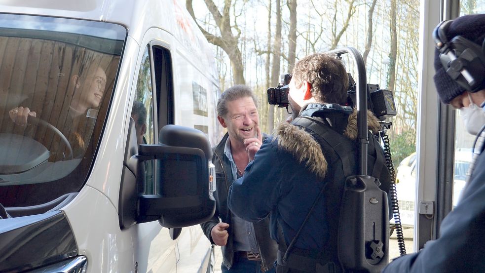 Det Müller beim TV-Dreh. Foto: Hoppe