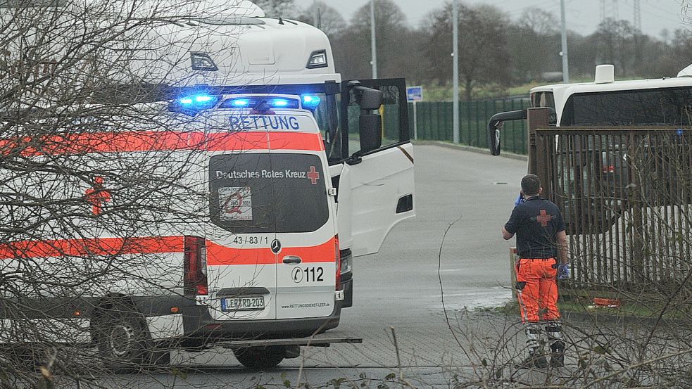 Der Rettungsdienst war vor Ort. Foto: Wolters