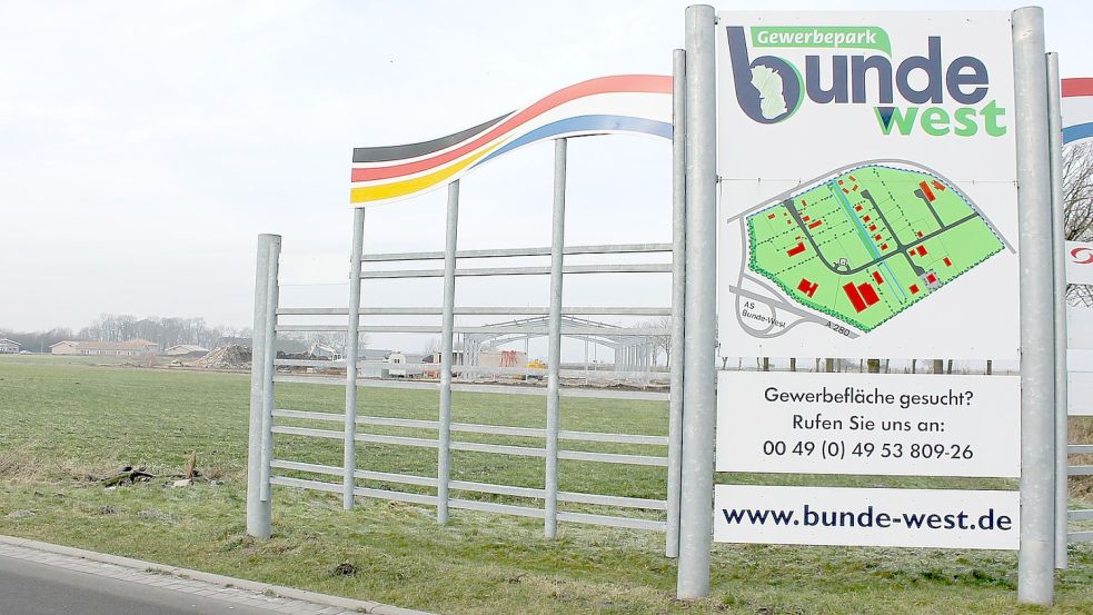 Die Gemeinde Bunde sorgt im Gewerbegebiet Bunde-West für Nachschub. Das Gebiet wird um 42.000 Quadratmeter erweitert. Foto: OZ-Archiv